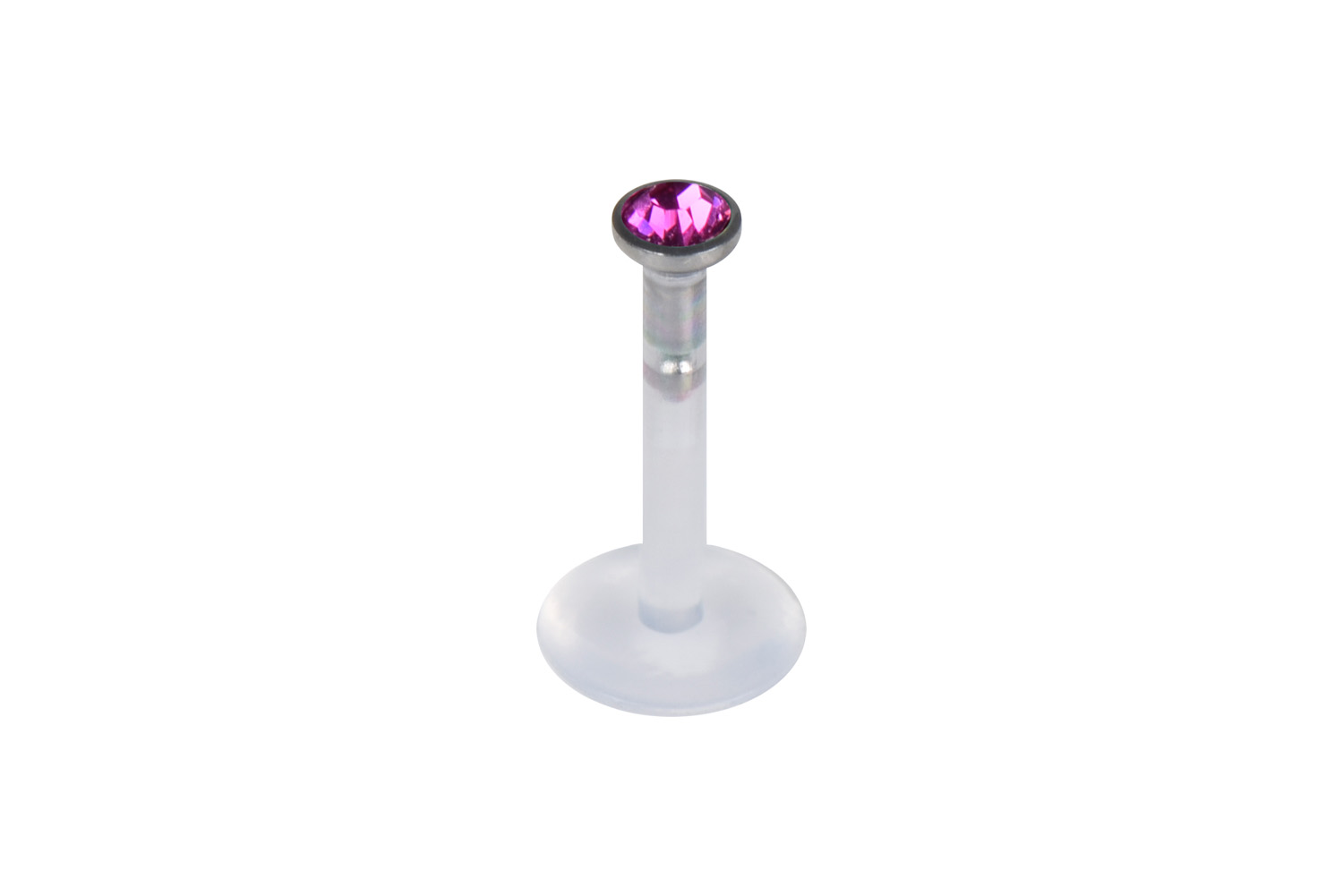 PMFK Labret mit Plug-in-System - Chirurgenstahl-Aufsatz mit Kristall ++SALE++
